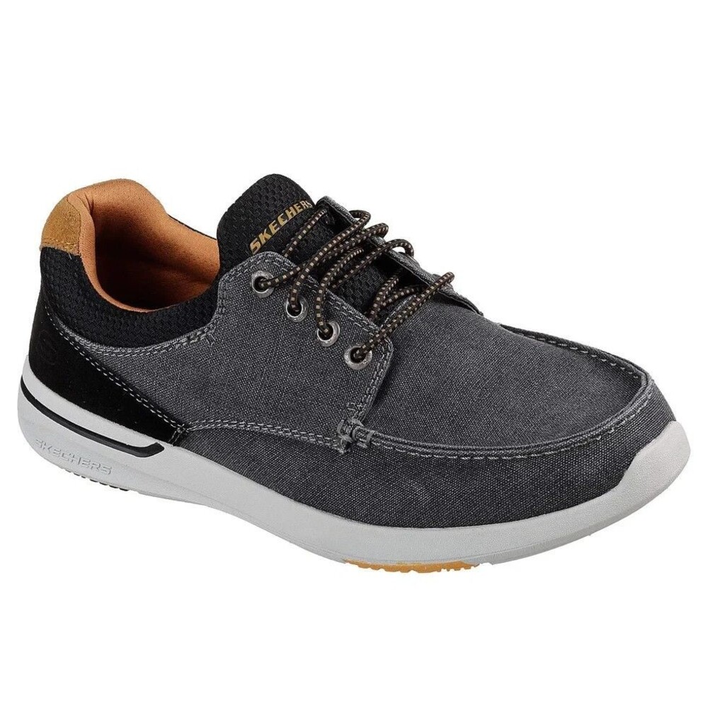 Skechers Men’s Relaxed Fit Elent Mosen Boat Shoe Black Size 12 E